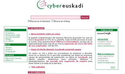 Alfaren krisiaz artikulua Cybereuskadi aldizkarian