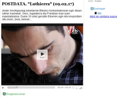 Ander Arroitajauregi luthier eibartarra Postdatan