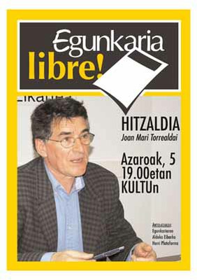 Egunkaria auziari buruzko hitzaldia