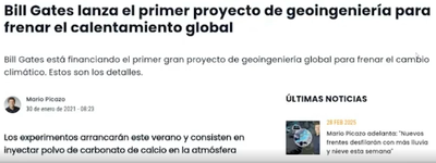 Zeruko lerrokada kimikoak eta aldaketa klimatikoa