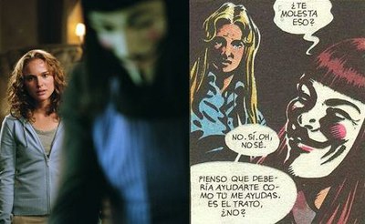 "V for Vendetta" Alan Mooreren komikian oinarritutako filmaren jendaurreko lehen emanaldia egin dute