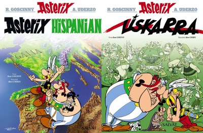 Asterixen beste bi abentura klasiko euskaraz: Hispanian eta Liskarra
