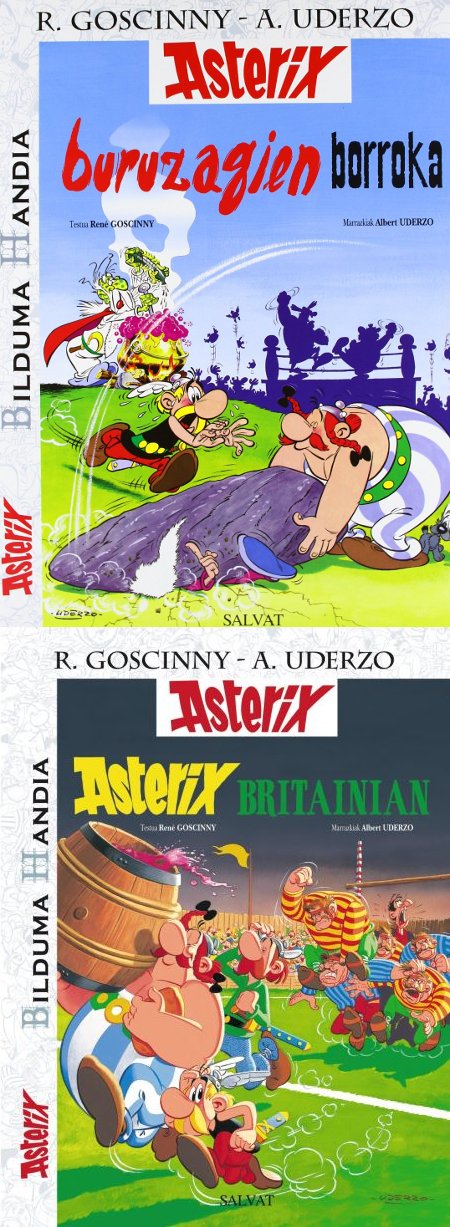 Asterixen beste bi album atera dira euskaraz