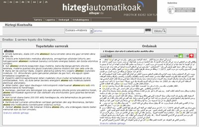 Automatikoki eraikitako hiztegien ataria