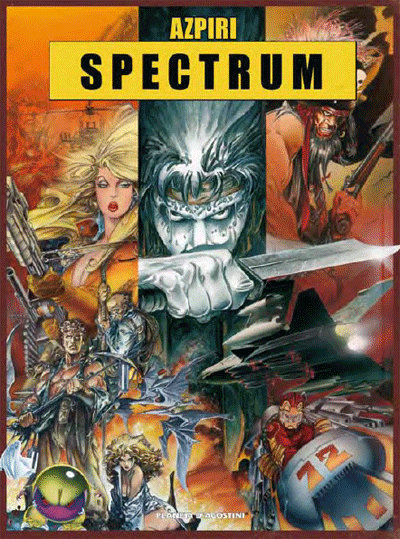 Azpiriren Spectrum-entzako jokoen azalak liburu batean