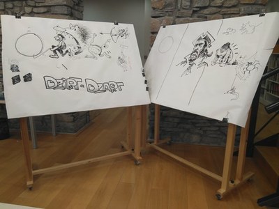 Dzirt-dzart, 6 marrazkilari bat-bateko saioan zuzenean