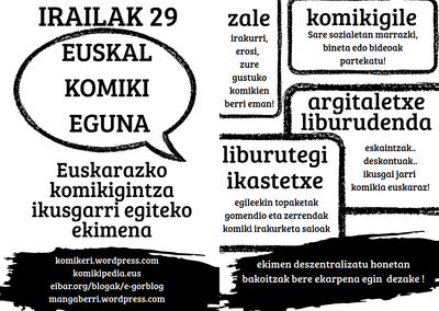 Euskarazko Komikiaren Eguna, irailaren 29an