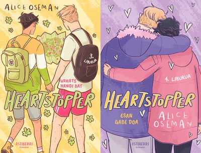 "Heartstopper" sailaren 3. eta 4. komikiak ere euskaratu ditu Astiberrik