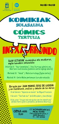 Intxaurrondo Kultur Etxeko komiki-solasaldien 2019ko programazioa
