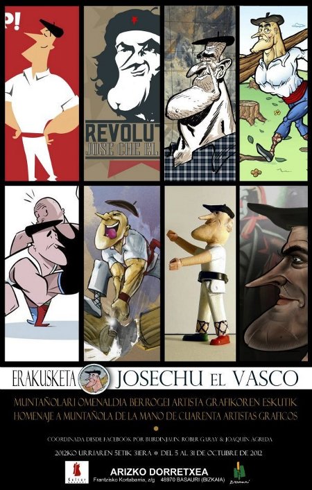 "Josechu el vasco" pertsonaiaren inguruko erakusketa Basaurin