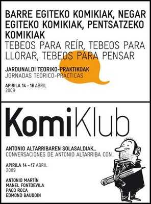 Komikiei buruzko jardunaldi teoriko-praktiko eta solasaldi bikainak Bilbon Pazko Astean