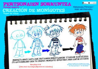 Pertsonaiak sortzen ikasteko haurrentzako ikastaroa Iosu Mitxelenaren eskutik
