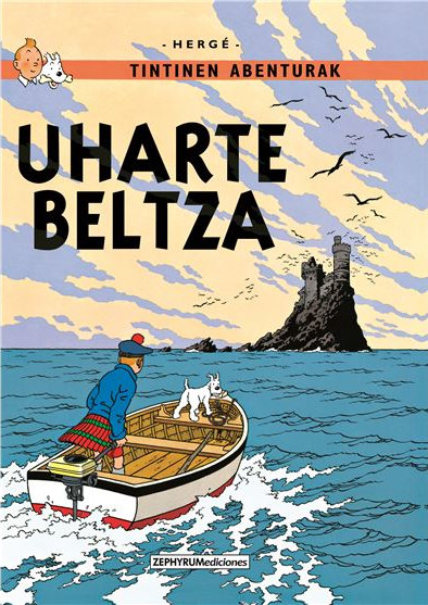 Tintinen beste komiki bat berrargitaratu da euskaraz: Uharte beltza