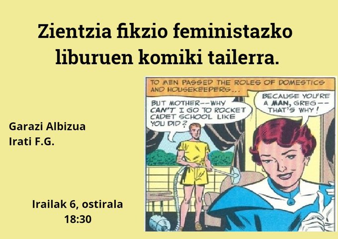 Zientzia fikzio feministazko liburuen komiki tailerra, Garazi Albizua eta Irati F.G.-ren eskutik