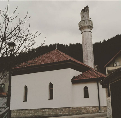 Konjic-eko autobus geltokiaren kalea, Bosnia