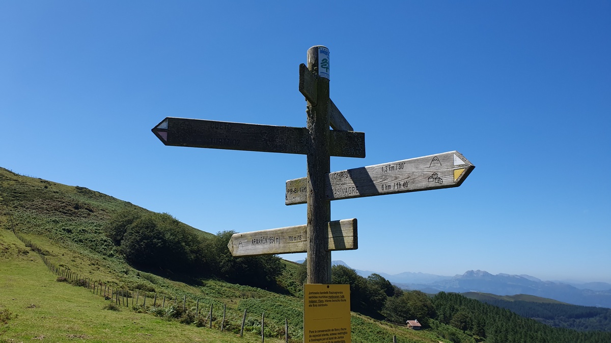 Armañon Parke Naturala, norabide-seinaleak