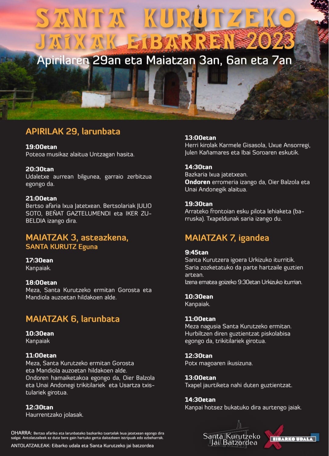 Santa Kurutzeko jaixak 2023